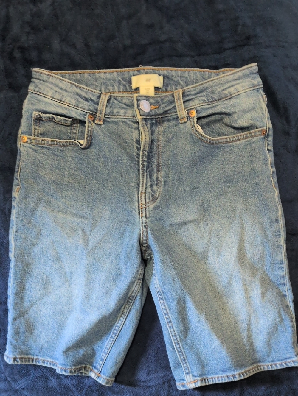 H&M Light Blue Denim Boyfriend Shorts